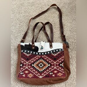 Myra Bag - Brown and Red